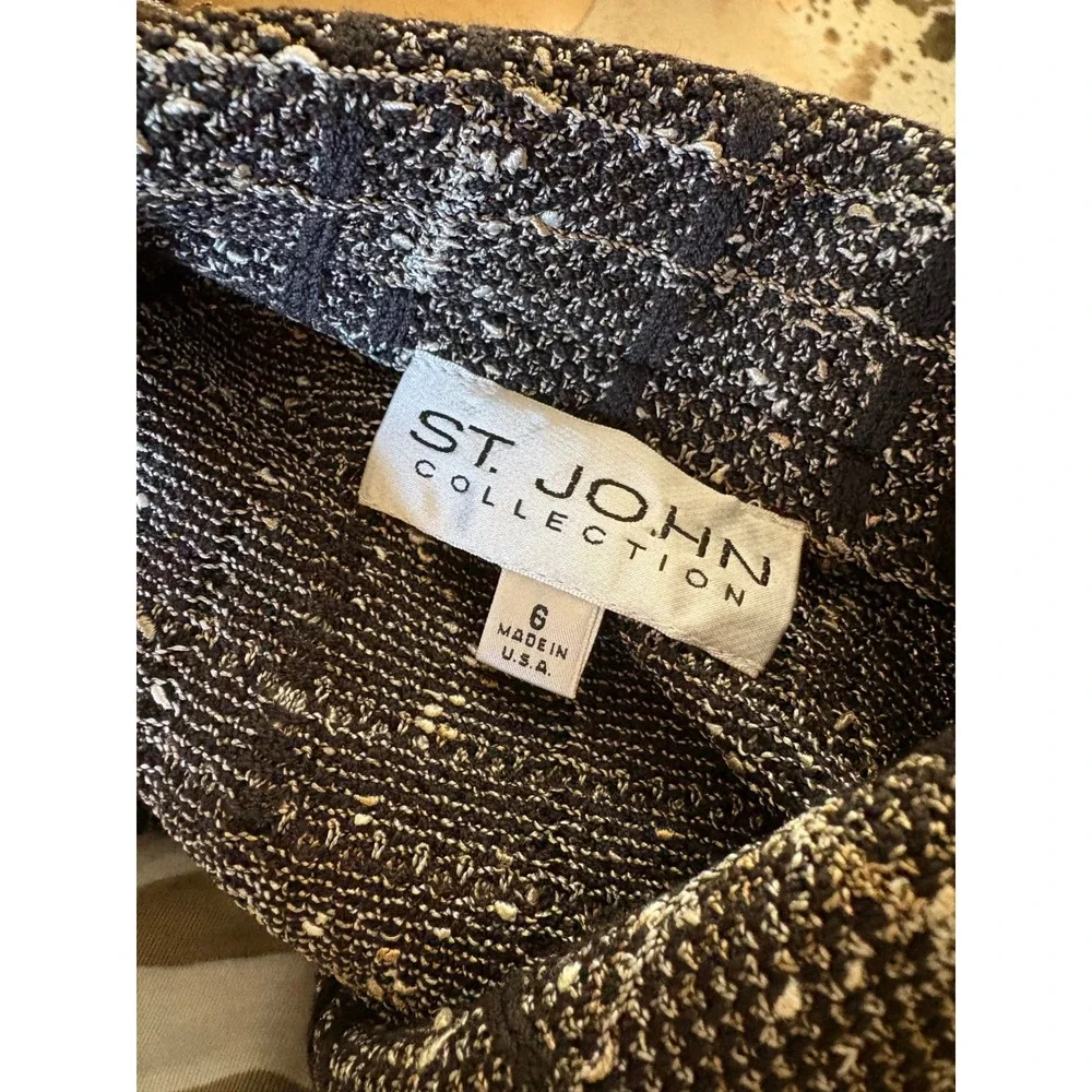 ST JOHN Collection‎ Tweed Skirt Jacket Suit Set Size 6